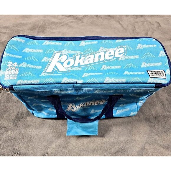 Blue  Kokanee Beer Thermal Insulated Soft Carry Cooler Tote Bag Brewery 24 Cans - Picture 1 of 10